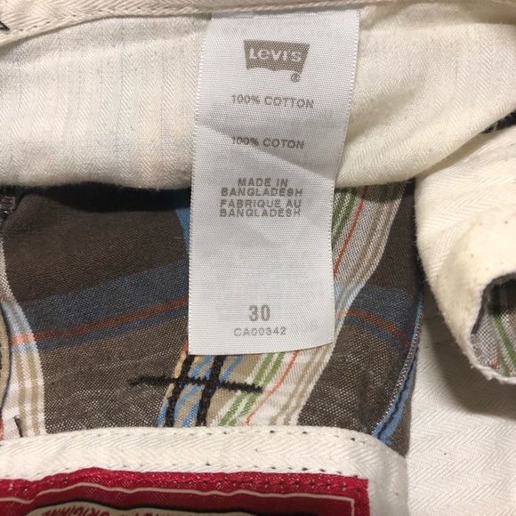 Levi’s Flat front men’s cotton plaid shorts size 30 - Picture 9 of 11